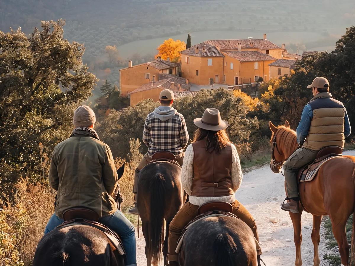 Balade à cheval en Ardèche, autour de Rochessauve