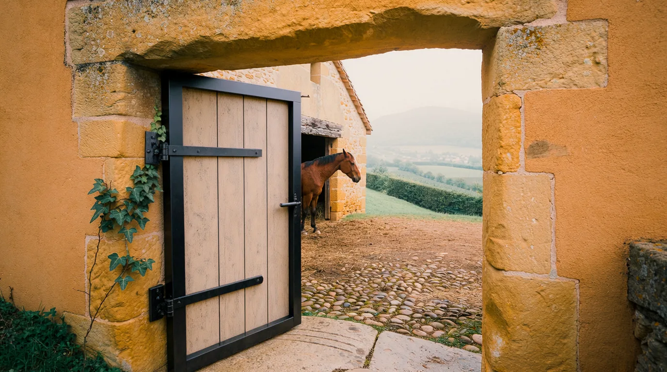 Entrée, Les Poneys de Fermenas, centre équestre à Rochessauve